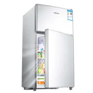 chigo mini bar fridge 98L double door refrigerator household and hotel use cooling and freezing BCD-72A138D