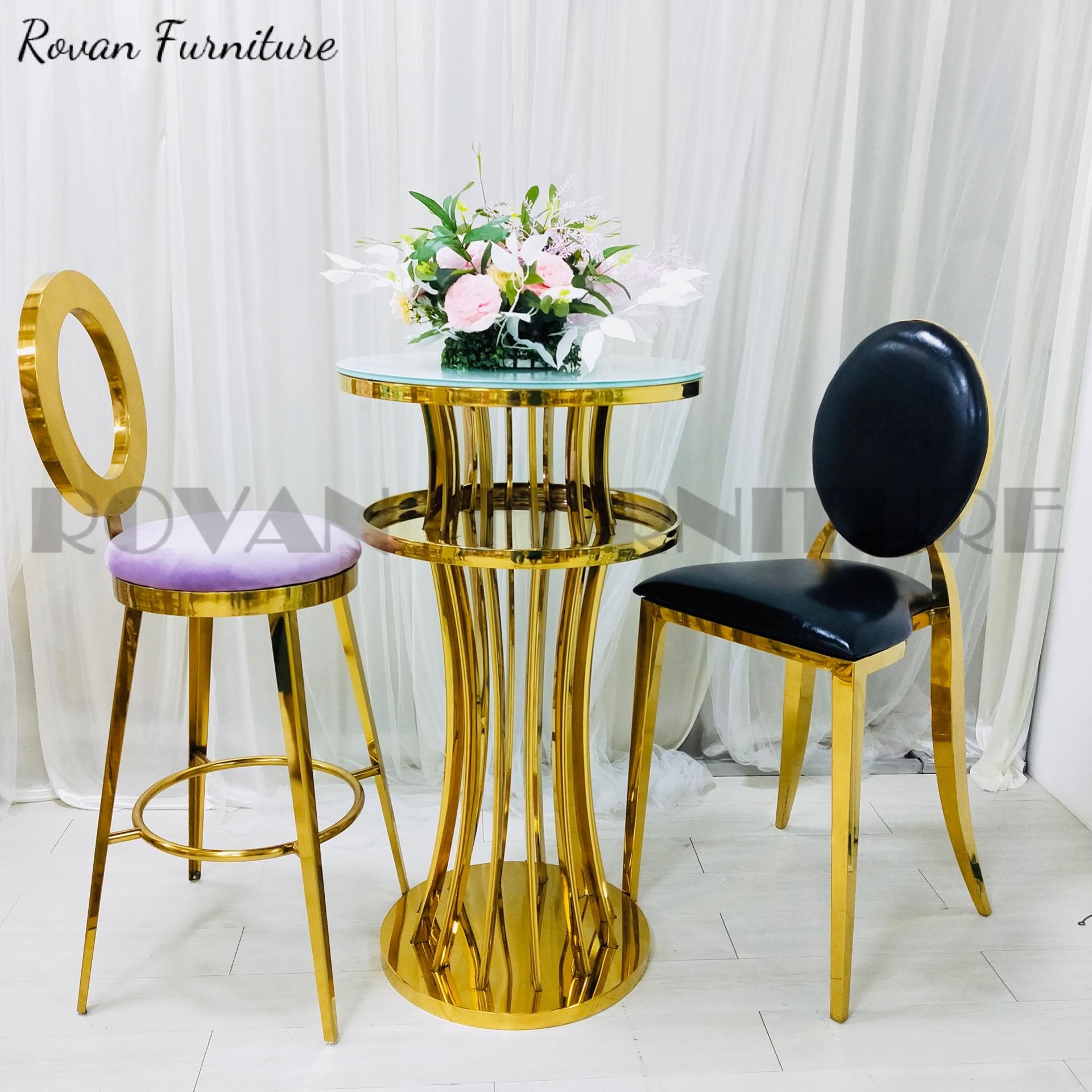 Chaise de bar à dos rond