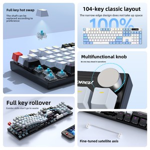 <span class=keywords><strong>Clavier</strong></span> mécanique FVQ600 Esports Gaming rétroéclairé arc-en-ciel, <span class=keywords><strong>clavier</strong></span> USB filaire 104 touches, ensemble souris, <span class=keywords><strong>support</strong></span> <span class=keywords><strong>ergonomique</strong></span> <span class=keywords><strong>pour</strong></span> ordinateurs portables - Product Image 4