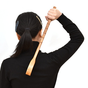Wooden Back Scratcher Long Handle Massager Gua Sha Tool Rectangle Modern Simple Style - Product Image 2