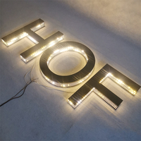 Outdoor Face Led Edge Lit Stanz löcher Beleuchtung Letter Sign 3D Side Illuminated Advertising Signage
