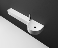 Évier rectangulaire en pierre à poser sur comptoir, design à trou unique avec drain, pour salle de bain, prix usine
