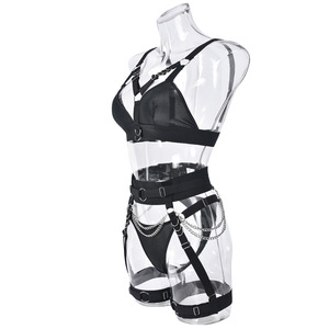 Ensemble de Lingerie Féminine Sexy avec Bretelles et Chaînes, Porte-Jarretelles Érotique, Lenceria Erotica - Product Image 6