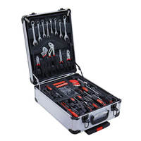 Ensemble d'outils à main de réparation automobile et de jardinage en acier au carbone de haute qualité KHC, 187 pièces, coffret rigide 38x21x52cm, 12/11,5KG, OEM, garantie 1 an