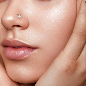 Bán buôn G23 ASTM F136 Titan piercing New Màu Xanh opal <span class=keywords><strong>Stud</strong></span> vách ngăn mũi môi earlobe tragus sụn Bông tai cho phụ nữ cơ thể - Product Image 2