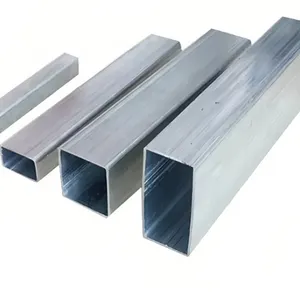 Tubo y tubo Shs Rhs Acero Zinc Galvanizado en caliente Cuadrado Rectangular Sección hueca Erw Tubo de acero galvanizado cuadrado Precio