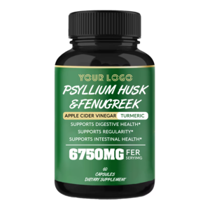 Травяные пищевые добавки для здоровья, пиллиум, шелухи, капсулы с пажитником, поддерживает здоровье кишечника, холестерин и здоровье сердца - Product Image 1