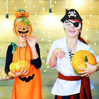 Masques d'Halloween en feutre pour enfants Cosplay Mascarade Party Eye Mask avec corde élastique Sorcière Citrouille Pirate Squelette Vampire Mask