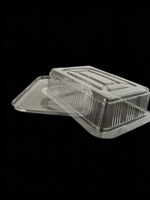 Op maat gemaakte, transparante, wegwerpbaar plastic PP PET fruit- en voedselverpakkingsbakje, clamshell tray doos voor supermarkten
