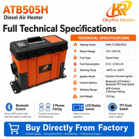 Artık Yüksek Sesli Pompa Tipi Dizel Hava Isıtıcısı Yok 5KW Hepsi Bir Arada Ultra Sessiz 12V 24V Kamyon Karavan için
