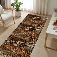 Animal Leopard Cheetah Print Runner Rug Western Cabin Washable Carpet Long Non Slip Bedside Rugs for Hallway Laundry Room