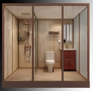 Salle <span class=keywords><strong>de</strong></span> bain préfabriquée tout-en-un, cabine <span class=keywords><strong>de</strong></span> douche modulaire avec toilettes pour la maison, les camping-cars et les hôtels - Product Image 4