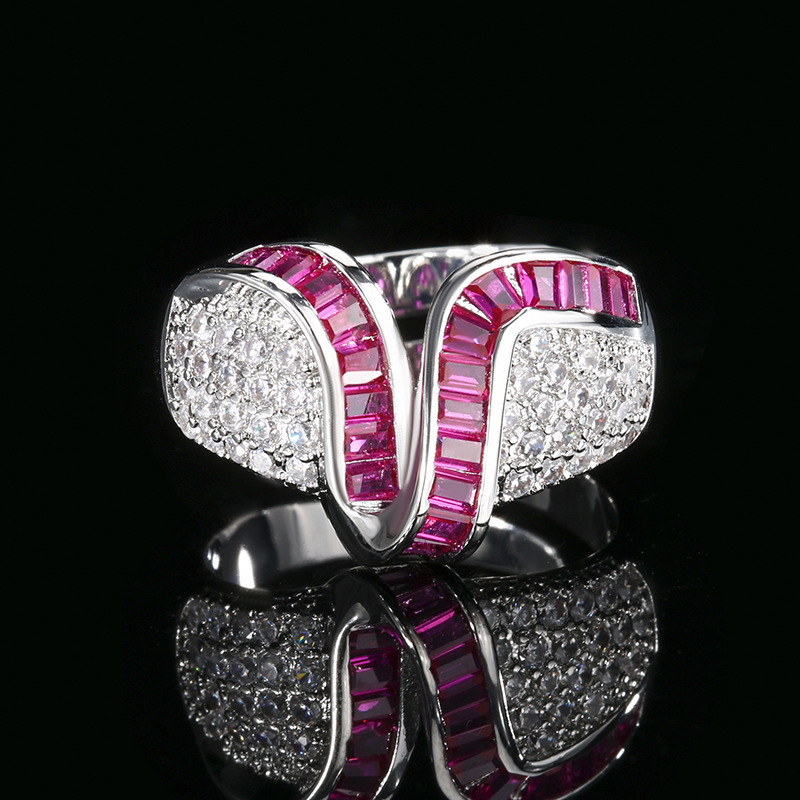 adjustable size Red corundum ring