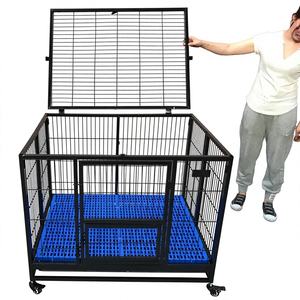 Gabbia per Cani Pieghevole e Mobile, Moderna e Semplice, con Tubi Quadrati e Vassoio in Plastica - Product Image 3