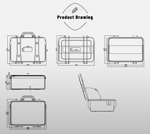 Водонепроницаемый противоударный пластиковый футляр для хранения инструментов - Product Image 4
