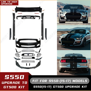 Kits de Carrocería Completos para <span class=keywords><strong>Ford</strong></span> <span class=keywords><strong>Mustang</strong></span> S550 2015-2017, Kit de Conversión de Carrocería Estilo GT500 con Alerón, Faldones Laterales y Difusor Trasero - Product Image 1
