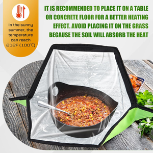 <span class=keywords><strong>Four</strong></span> <span class=keywords><strong>solaire</strong></span> portable ultra-compact avec panneau rigide et température maximale de 120°C pour la randonnée, le camping ou la plage - Product Image 2