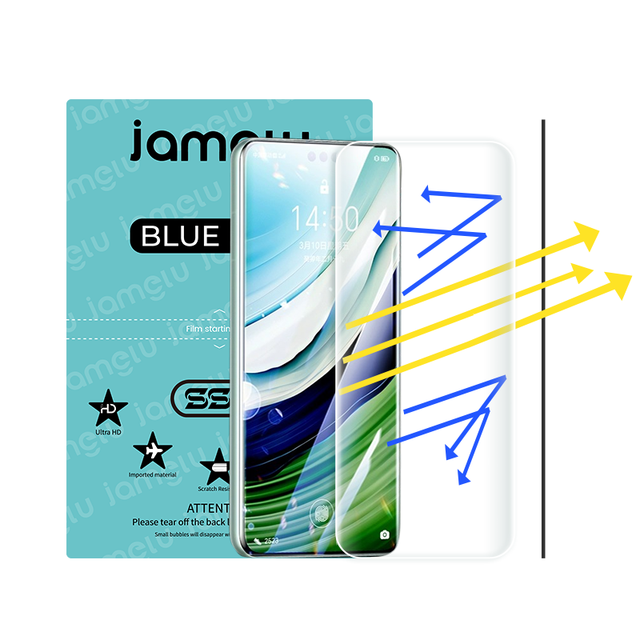 Anti Blue Light Hydrogel Film Screen Protector for iPhone 16 12 Pro Max Plus Mini 11 X Xs Xr 8 7 SE2 9H TPU 2.5D Anti-Shock