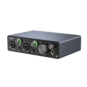 ANJIESI OEM pro streaming laptop audio mixer recording studio portable mic usb sound card interface set live for pc