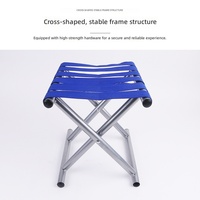 Chaise de camping pliante épaissie avec dossier, siège portable pliable pour la pêche et le camping, conception empilable pour la cuisine et l'extérieur