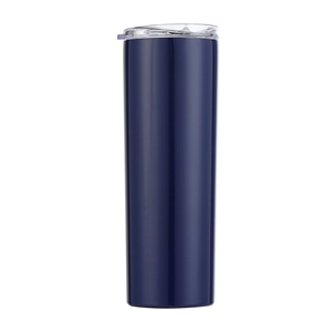 Tazza Termica Portatile da 20oz in Acciaio Inossidabile a Doppio Strato, Isolamento Termico 6-12 Ore, Design Sottile, Cannuccia Trasparente - Product Image 1
