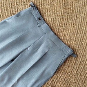 <span class=keywords><strong>Pantalon</strong></span> de <span class=keywords><strong>Costume</strong></span> Homme Droit Plissé à Revers en <span class=keywords><strong>Laine</strong></span> de Haute Qualité Style Italien Personnalisé pour Tenue Décontractée Professionnelle - Product Image 3