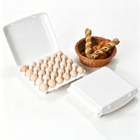 Plateau de 30 alvéoles en carton pour œufs, en pâte moulée, jetable, recyclable, gaufré, support de rangement
