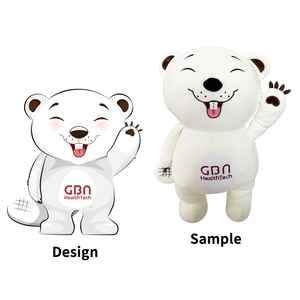 Nuovo Orsetto di Peluche Personalizzato da 10 cm con Vestiti, Design alla Moda, Giocattolo per Bambini in Cotone PP, Certificato CE, Giocattoli da Spiaggia, Animali di Peluche - Product Image 1