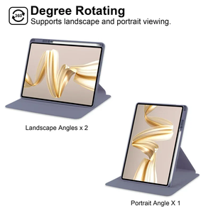 360 étui de support rotatif pour <span class=keywords><strong>Huawei</strong></span> <span class=keywords><strong>Matepad</strong></span> <span class=keywords><strong>Pro</strong></span> 12.2 étui avec porte-crayon à trois volets acrylique clair dos couverture rigide - Product Image 3