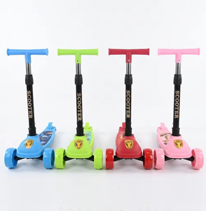 Trottinette à trois roues pour enfants, à pousser, avec cadre en fer et corps en plastique, 12 pièces/boîte, bleu/rouge/vert/rose, cadeau - Product Image 3