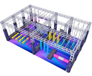 Maison de rebond commerciale <span class=keywords><strong>ninja</strong></span> guerrier équipement de parcours d'obstacles flottant pour adultes aire de jeux intérieure - Product Image 1
