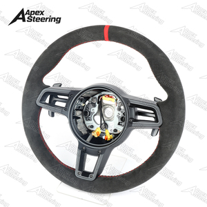 Volante de Alcantara con levas de cambio para Porsche 718 997 911 Panamera Cayman Cayenne 955 <span class=keywords><strong>Macan</strong></span> Taycan 991 991.3, en stock en EE. UU. - Product Image 5