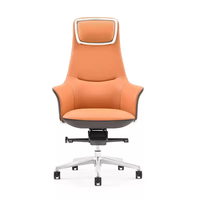 Chaise de direction en cuir véritable, chaise de bureau élégante, chaise ergonomique.