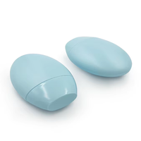 Bouteille d'emballage personnalisée en gros pour crème solaire 50 ml, flacon plat isolant, emballage de lotion solaire, tube de crème BB, bouteille ovale bleue