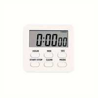 Grand minuteur de cuisine numérique LCD avec alarme, mémoire 24 heures et fonction multi-modes, support magnétique pour la cuisson
