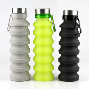 Bouteilles d'eau pliables en silicone sans BPA de 17 oz/500 ml, réutilisables et pratiques pour les voyages, le camping et la randonnée - Product Image 3
