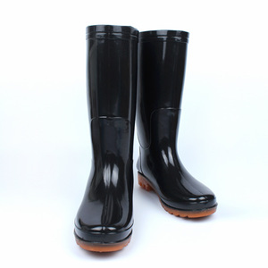 รองเท้าบูทยางกันฝนแบบหุ้มข้อสูงสำหรับผู้ชาย สีดำ หนาพิเศษ กันลื่น เหมาะสำหรับงานขุดเหมือง สวมใส่ง่าย - Product Image 4