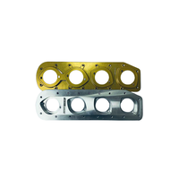 Adaptateur de collecteur d'admission CNC en aluminium billette ITB, anodisé or, pour moteur de course, brochage en acier inoxydable