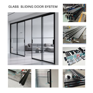 Puerta Corredera de <span class=keywords><strong>Vidrio</strong></span> Templado <span class=keywords><strong>con</strong></span> Marco de Aluminio Delgado Fácil de Instalar para <span class=keywords><strong>Vidrio</strong></span> de 8 mm, Precio en Malasia, Puerta Corredera de <span class=keywords><strong>Vidrio</strong></span> para Patio y Balcón - Product Image 2