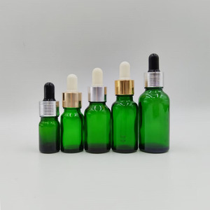 Kích thước khác nhau OEM mỹ phẩm Chai thủy tinh nhỏ giọt màu xanh lá cây 1 oz 2 oz 3 Oz 4 oz Chai nhỏ giọt thủy tinh - Product Image 1