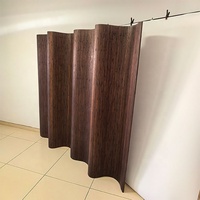 Fond de photographie mobile et pliable 6 x 8 pieds, séparateur de pièce en bambou chocolat découpé au laser, panneau de rideau