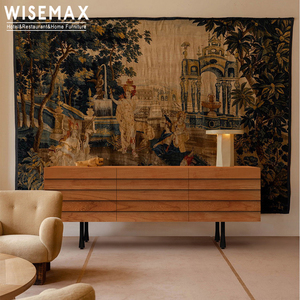 WISEMAX MEUBLES Cuisine moderne de style Wabi-sabi Buffet en bois Chambre à coucher Coin Meuble de rangement en bois de cerisier pour le salon - Product Image 2