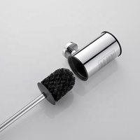 SUS304 Accessoires de salle de bain de luxe légers Porte-brosse de toilette mural Ensemble de porte-brosse poli