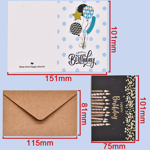 Custom Funny Design Happy Birthday <strong>Paper</strong> Greeting Cards Art <strong>Paper</strong> with Logo and Envelope Thank You <strong>Print</strong> Your Own Message - Product Image 5