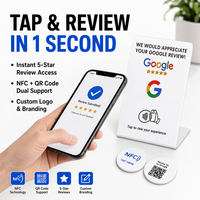 Support de carte NFC215 personnalisé en époxy/acrylique/PVC, étanche, avec code QR, pour hôtels, cartes de visite et restaurants