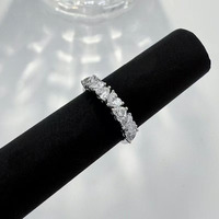 Bague de fiançailles élégante et polyvalente en diamant de laboratoire Pt950 en forme de cœur pour femme