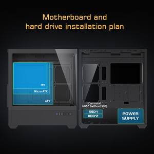 Lovinglcool Hiệu Suất Cao Trắng PC Trường Hợp Máy Tính ATX Tháp Trường Hợp Hỗ Trợ Làm Mát Chất Lỏng Tản Nhiệt Và RGB Fan Intel Bo Mạch Chủ - Product Image 6