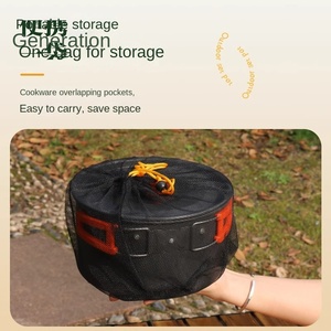 Bouilloire de <span class=keywords><strong>camping</strong></span> d'extérieur, ensemble complet portable, équipement de cuisine, pique-nique, alliage d'aluminium, théière <span class=keywords><strong>à</strong></span> ébullition, modèle P008, Chine - Product Image 3