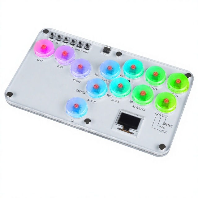 Hitbox Arcade Fighting Game Keyboard, PC/PS3/PS4/Switch Compatible, RGB Backlit with Multiple Lighting Effects L730