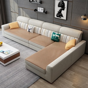 Juego de Sofás de Madera de 3 Plazas de Diseño Europeo y Estilo Moderno para el Hogar, Sofá para Sala de Estar o Restaurante, Muebles Antiguos - Product Image 1